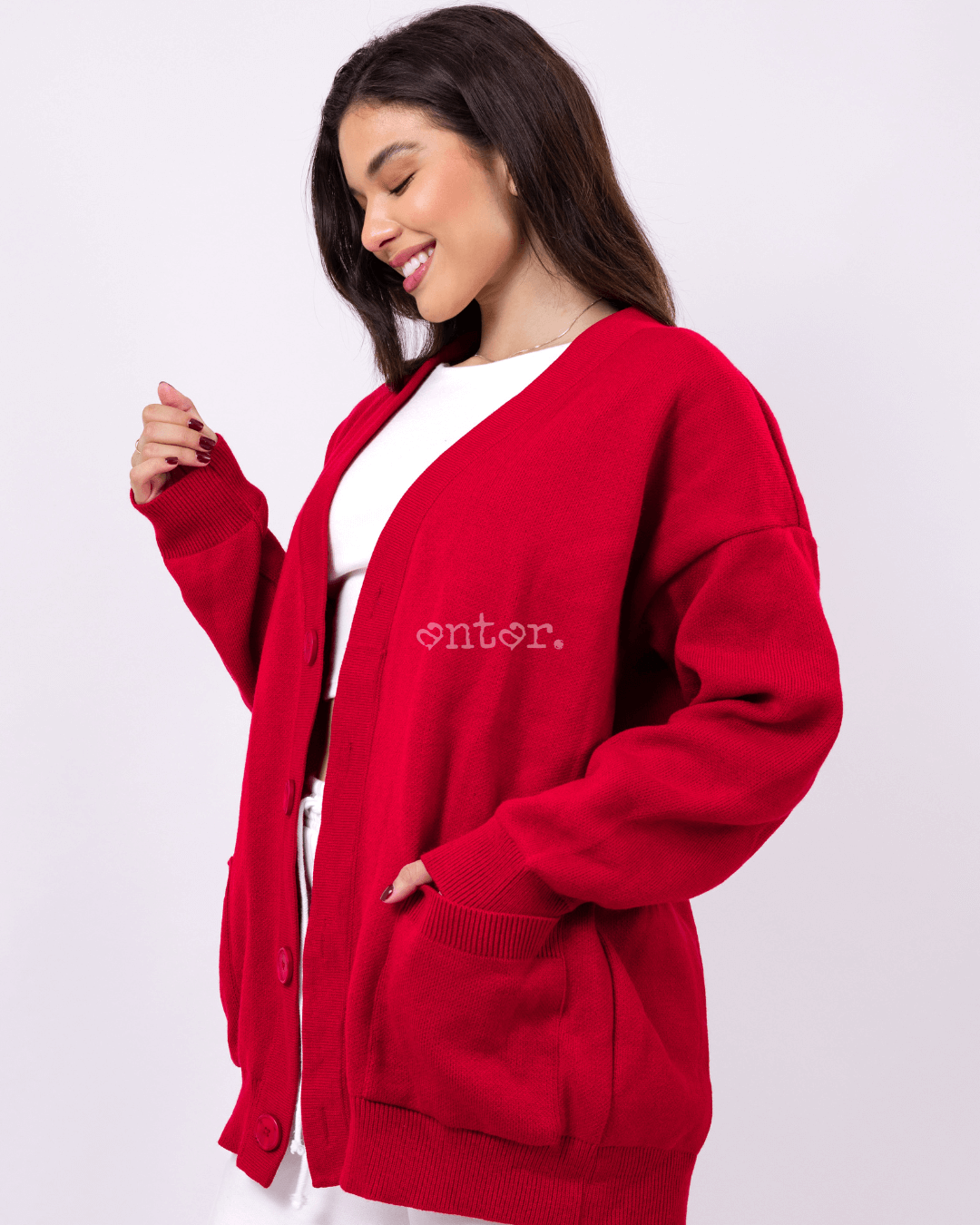 CARDIGAN CARMESÍ