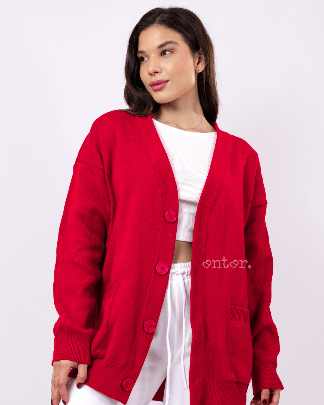 CARDIGAN CARMESÍ